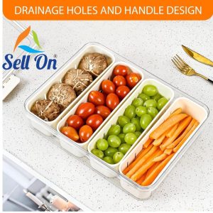 AIRTIGHT DRAIN FOOD STORAGE CONTAINER