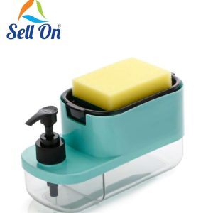 3 IN 1 QUICK SOAP DISPENSER & HAND WASH WITH SPONGE HOLDER