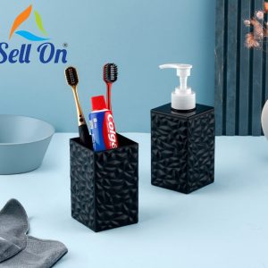 HAND WASH DISPENSER WITH TOOTHBRUSH HOLDER