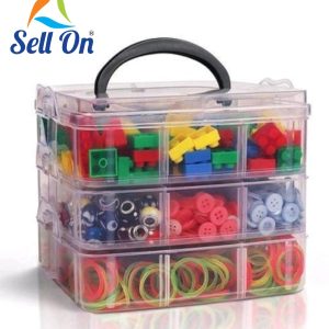 JEWELLERY 3 TIRE 18 GRID STORAGE BOX