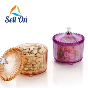 DIAMOND DRY FRUIT JARS - 2 PIS SET